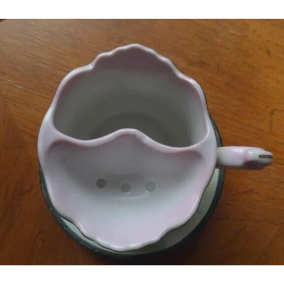 Nippon Porcelain Antique Men's Shaving Cup and Saucer Vanity Set - Picture 10 of 16